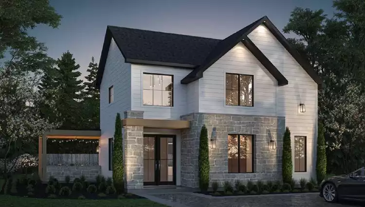image of transitional house plan 10687