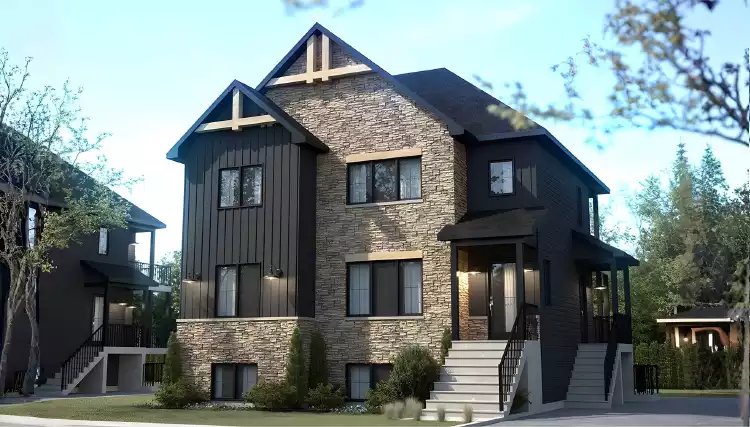 image of 2 story european house plan 10694