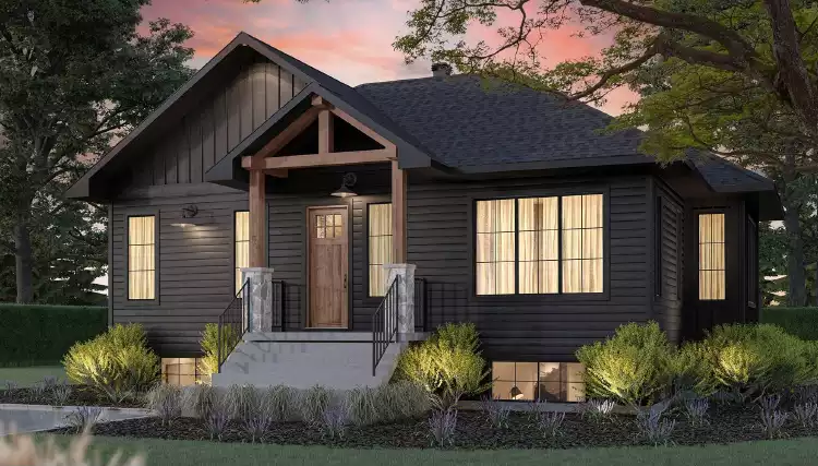 image of single story bungalow house plan 11736