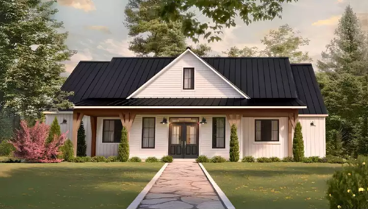 image of single story bungalow house plan 11756