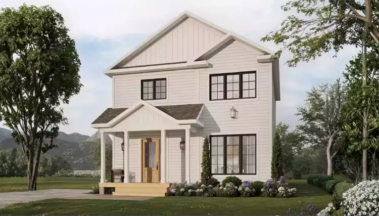 image of 2 story colonial house plan 11809