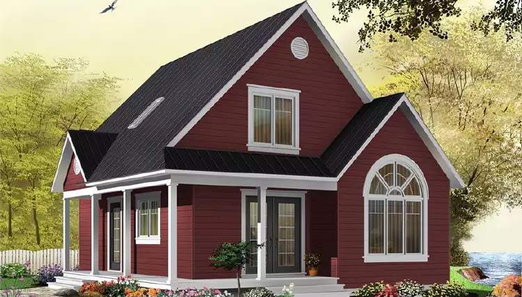 image of affordable lake house plan 1197