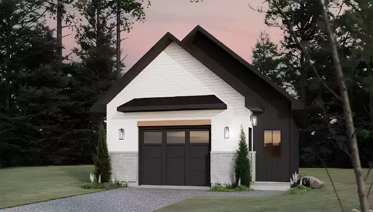 image of garage house plan 12591