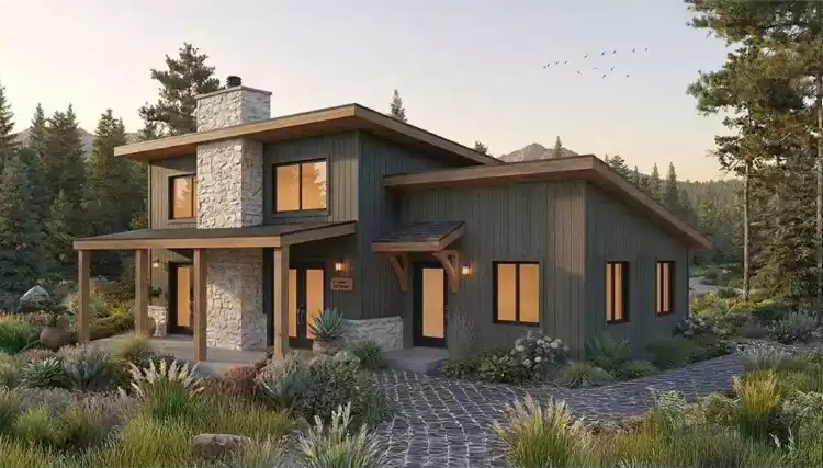 image of contemporary house plan 12672