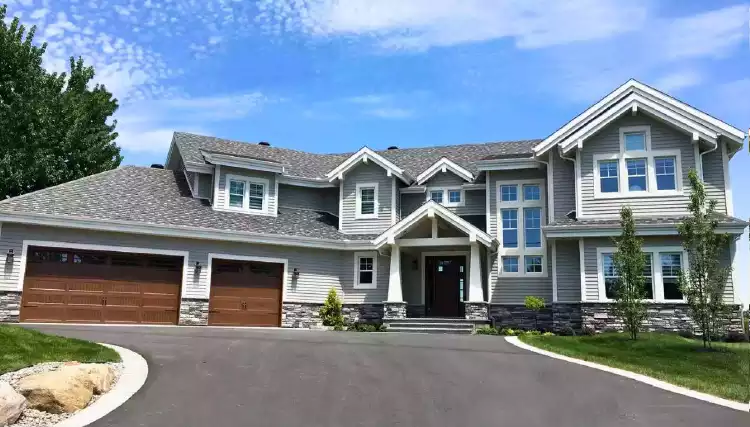 image of large cape cod house plan 1444