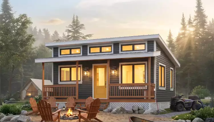 image of tiny country house plan 1492