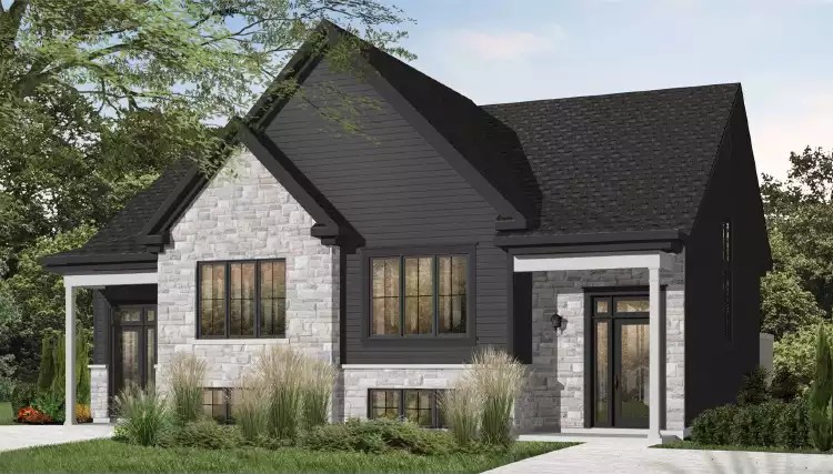 image of duplex house plan 3275