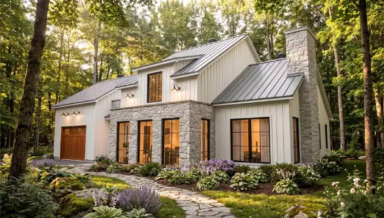 image of transitional house plan 4084