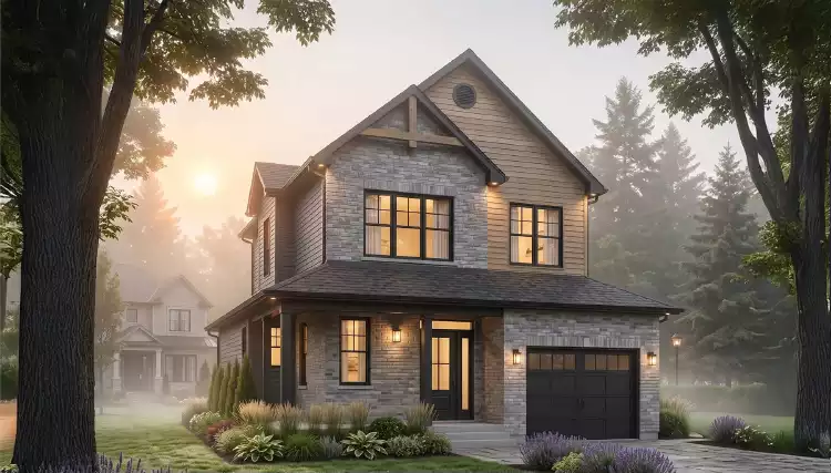 image of 2 story cottage house plan 4261