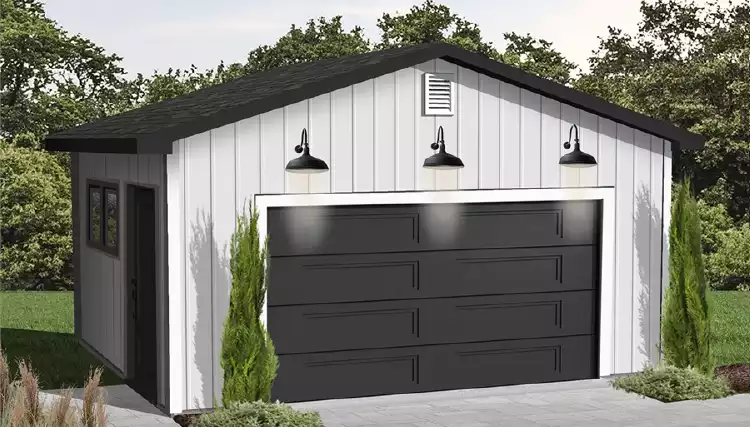 image of garage house plan 4575