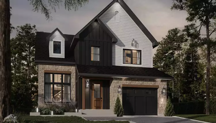 image of affordable modern farmhouse plan 4719