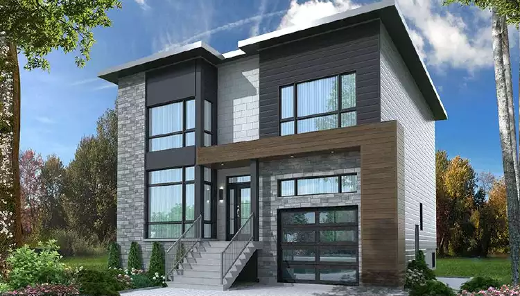 image of 2 story contemporary house plan 4961
