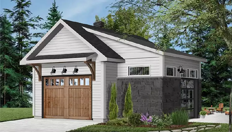 image of garage house plan 4992