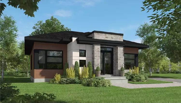 image of small modern house plan 5245