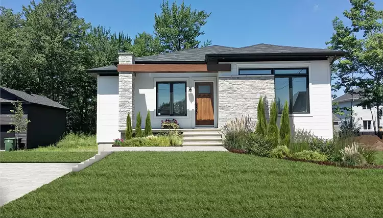 image of small modern house plan 5296