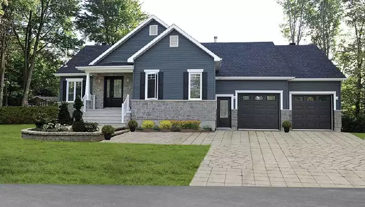 image of single story farmhouse plan 5329