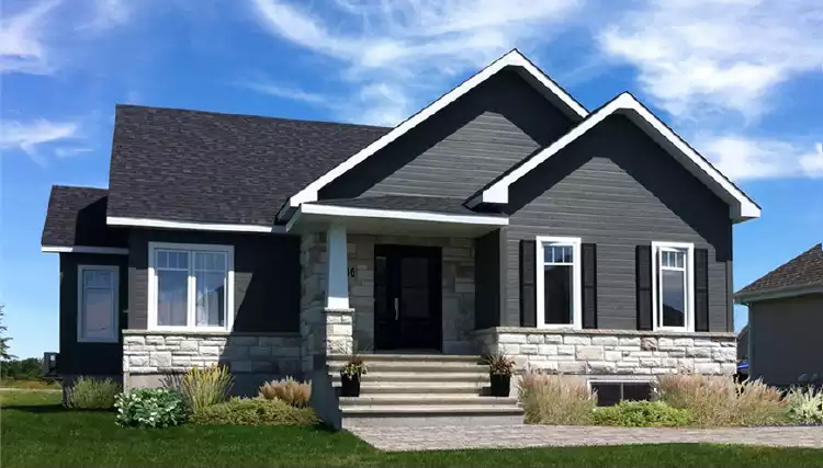 image of small modern house plan 6095