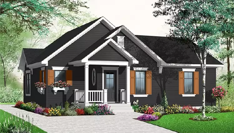 image of ranch house plan 6100
