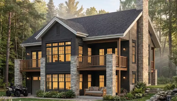 image of single story craftsman house plan 6359