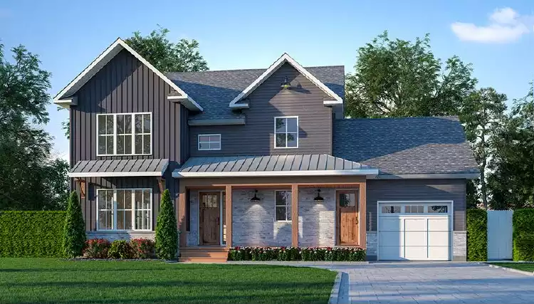 image of affordable modern farmhouse plan 6620