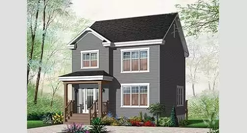 image of small cape cod house plan 6969