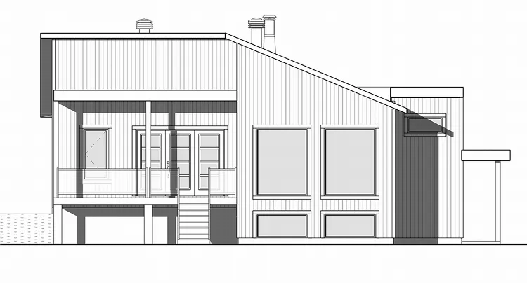 Small Modern Style House Plan 7341 - 7341