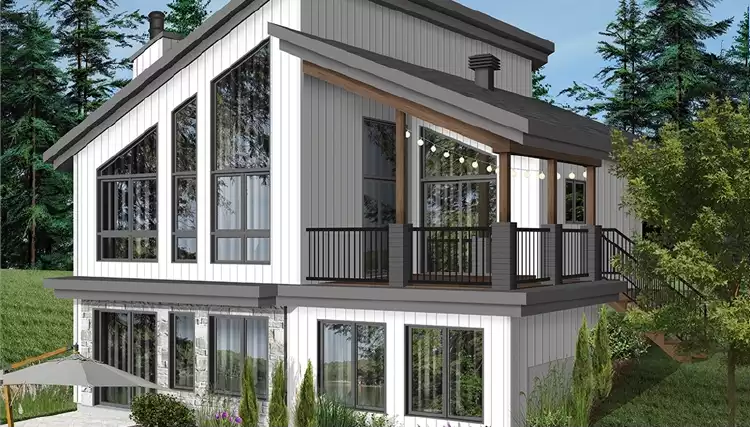 image of 2 story contemporary house plan 7342