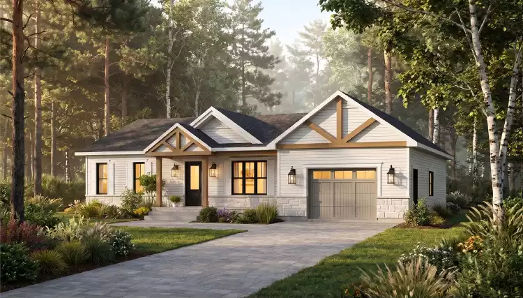 image of tiny craftsman house plan 7368