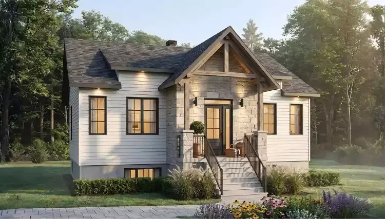 image of small contemporary house plan 7428