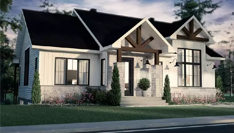 image of affordable modern farmhouse plan 7470