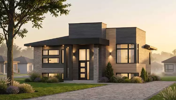 image of bi-level house plan 7560