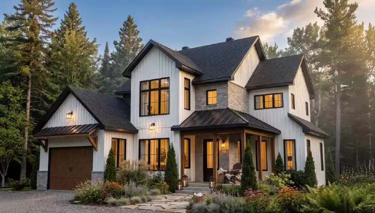 image of small farmhouse plans with garage space plan 7893