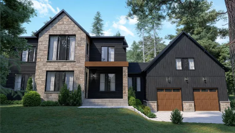 image of transitional house plan 9119