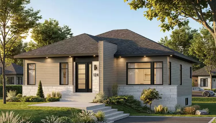image of small modern house plan 9539