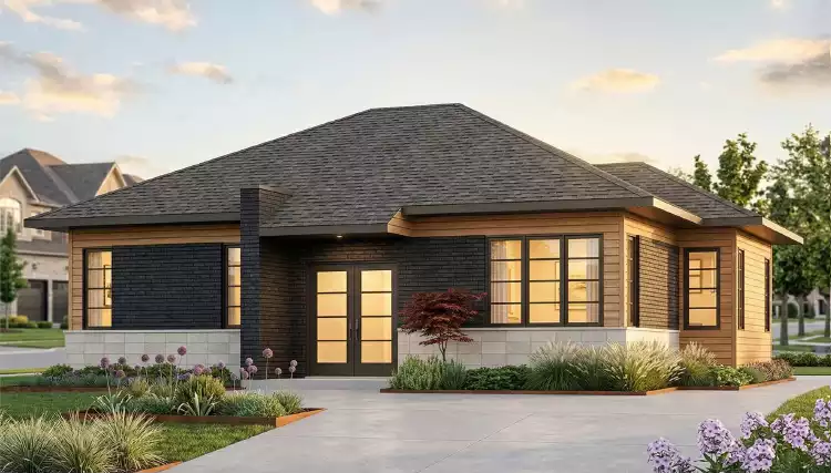image of small modern house plan 9700