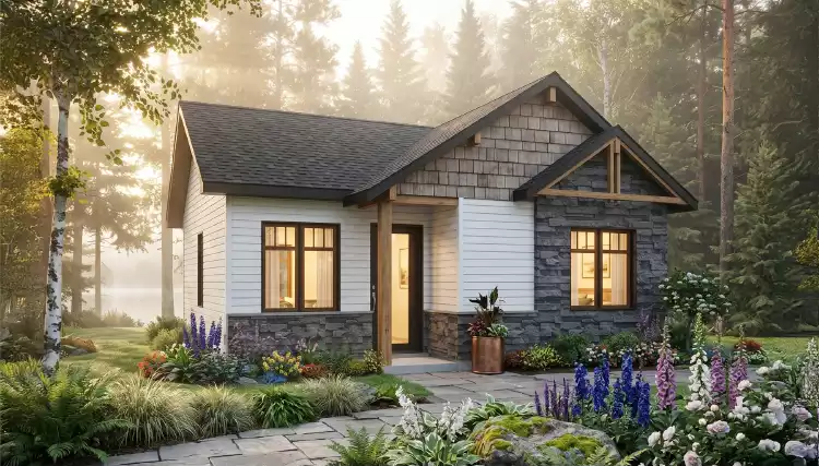 image of contemporary house plan 9820