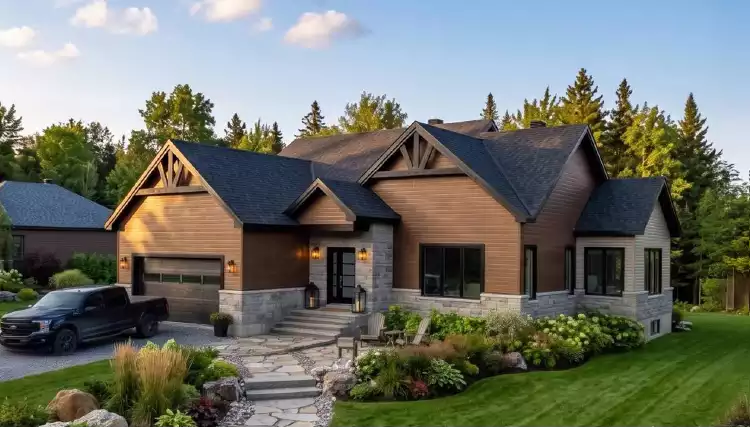 image of single story bungalow house plan 9828