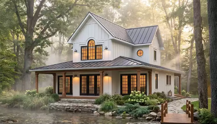 image of 2 story traditional house plan 9845