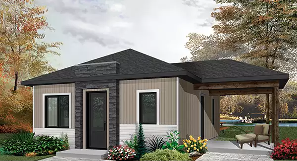 image of tiny bungalow house plan 7356
