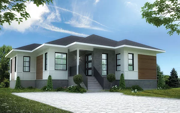 image of small modern house plan 9532