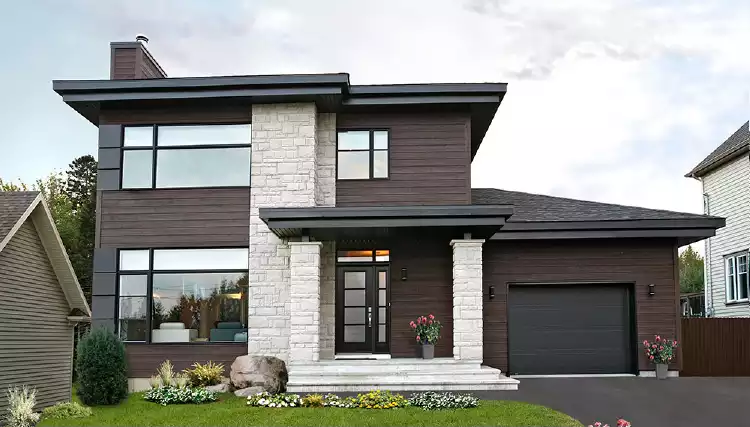 image of small modern house plan 3307