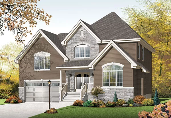 image of 2 story cottage house plan 9571