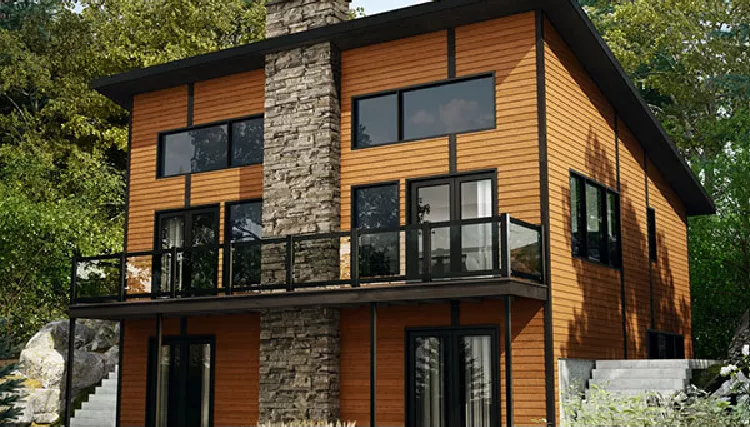 image of small modern house plan 9710