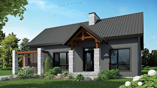 image of lake house plan 1445