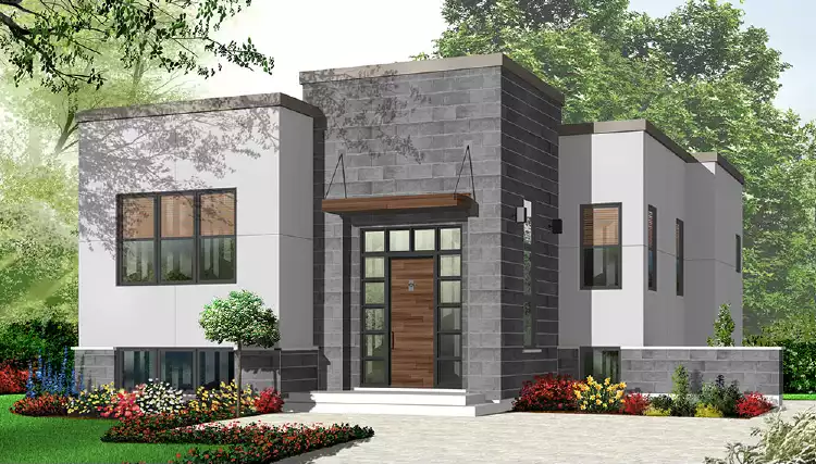 image of small modern house plan 4640