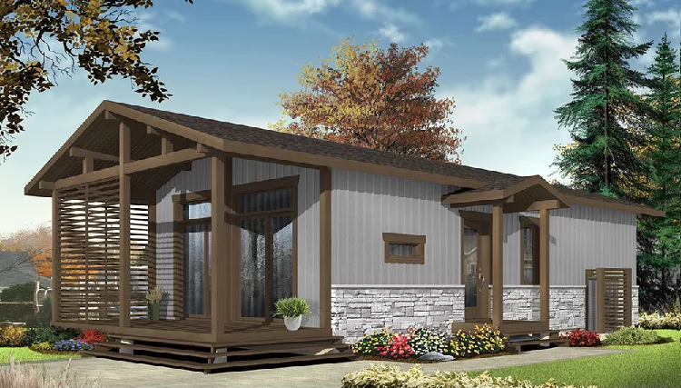 image of tiny bungalow house plan 9692