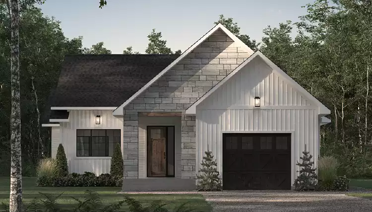 image of modern farmhouse plan 4241