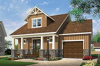 image of tiny bungalow house plan 9689