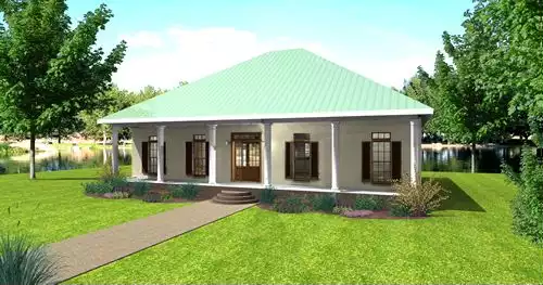 image of single story country house plan 7168