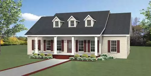 image of small southern house plan 2289